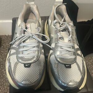 Silver, white Nike V2K used a few times . Good condition